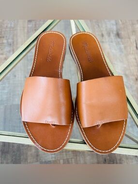 Madewell Brown Leather Boardwalk sandal size 7